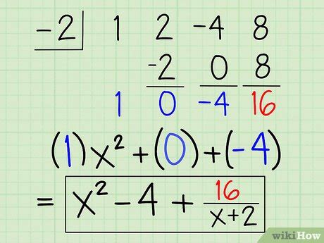 วิธีแบ่งพหุนามโดยใช้การหารสังเคราะห์