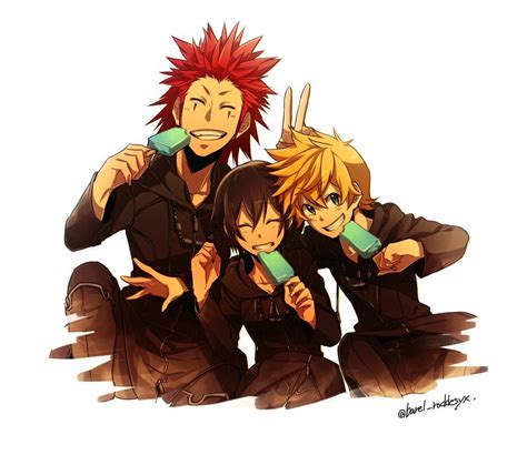 Axel, Xion, Roxas | Kingdom hearts fanart, Kingdom hearts art, Kingdom ...