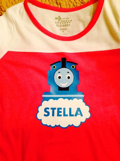 Thomas Train inspired shirt using silhouette cameo | Silhouette cameo, Silhouette, Thomas the train