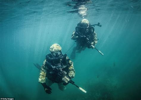 Turkey's Navy Seals are seen undergoing military training underwater ...