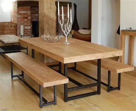 Mesa Comedor En Hierro Y Madera Jd (arte Y Diseño) - $ 16.500,00 en Mercado Libre