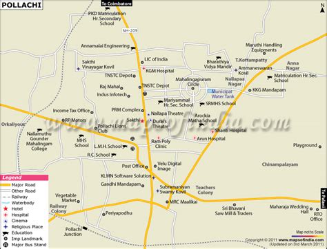 Pollachi City map