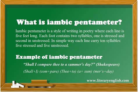 What is an Iambic Pentameter? - Literary English