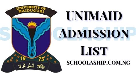 UNIMAID Admission List 2023/2024