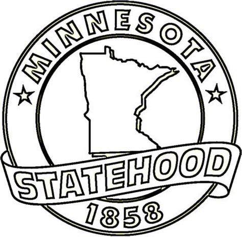 Minnesota State Coloring page | Flag coloring pages, Minnesota state flag, State symbols