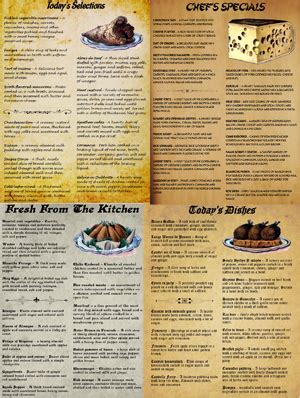 Tavern Menus - 10 Fun Menu Handouts For Your Fantasy Tavern Adventures - Lucky Dice Games ...