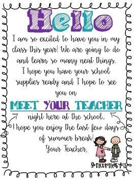 Welcome Letter To Students From Teacher Worksheets & Teaching Resources | TpT | Letter to ...