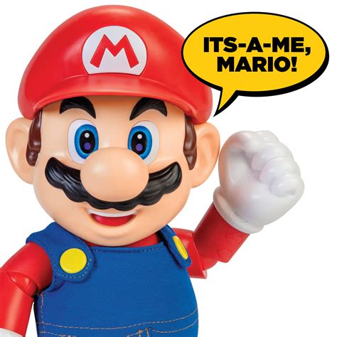 Buy SUPER MARIO It's-A Me, Mario! Collectible Action Figure, Talking Posable Mario Figure, 30 ...