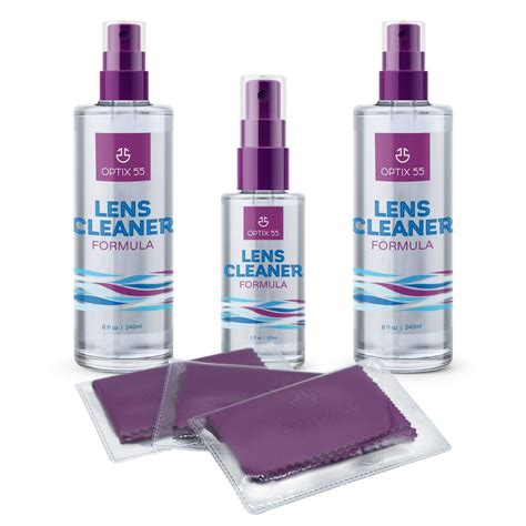 Lens Cleaner Spray Kit - Alcohol & Ammonia Free | (2) 8oz + (1) 2oz Eye ...