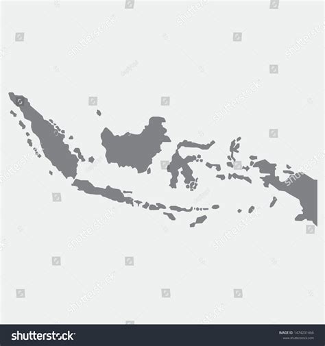 Indonesia Silhouette Indonesian Map Vector Stok Vektör (Telifsiz ...