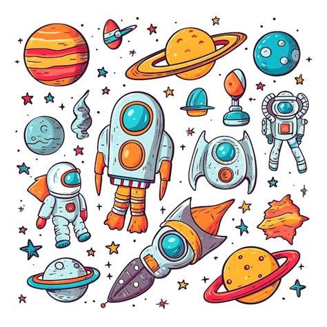 Premium AI Image | colorful space sticker for kids