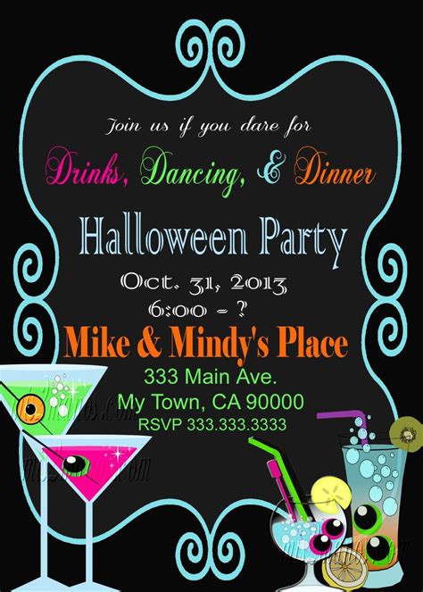 Halloween Party Invitation Office Party Birthday Party