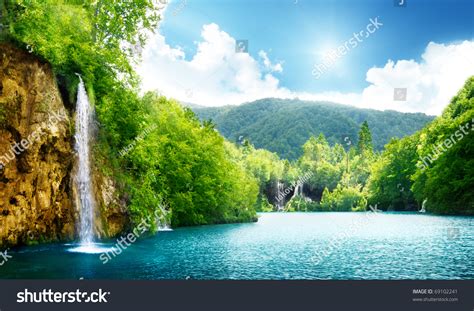 Waterfall In Deep Forest Of Croatia Stock Photo 69102241 : Shutterstock