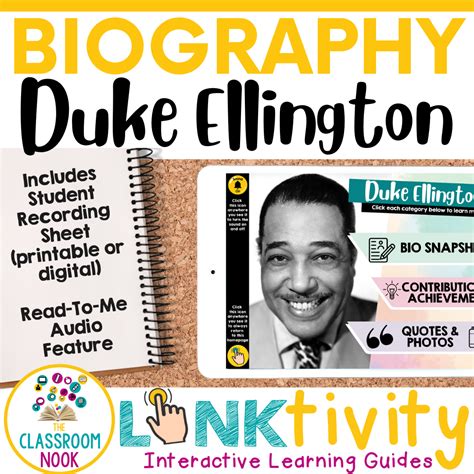 Duke Ellington Biography LINKtivity® for Kids — THE CLASSROOM NOOK