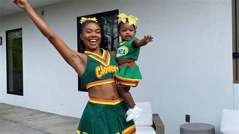 Gabrielle Union Brings it on With Matching Cheerleader Costumes With ...