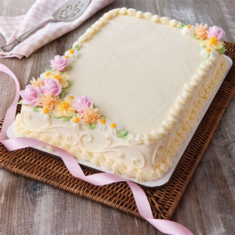 products-cakes-FloralCrescentSheet | Sheet cake designs, Wedding sheet cakes, Cake decorating