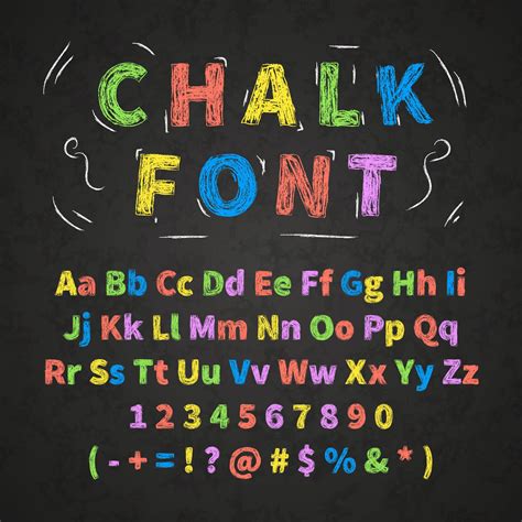 colorful, retro, hand, drawn, alphabet, letters , drawing, with, chalk ...