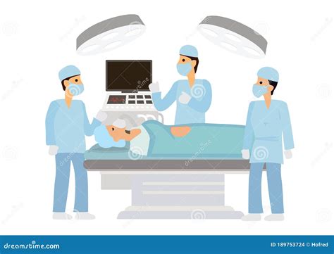 Medical Team Performing Surgical Operation in Operating Room Stock Vector - Illustration of ...