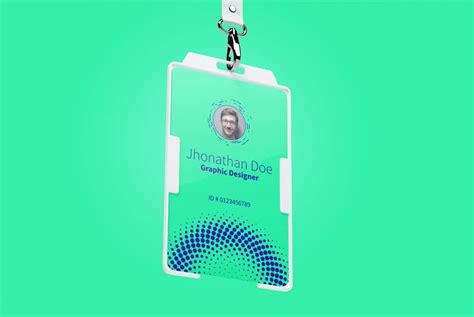 Vertical ID Card Mockup » CSS Author