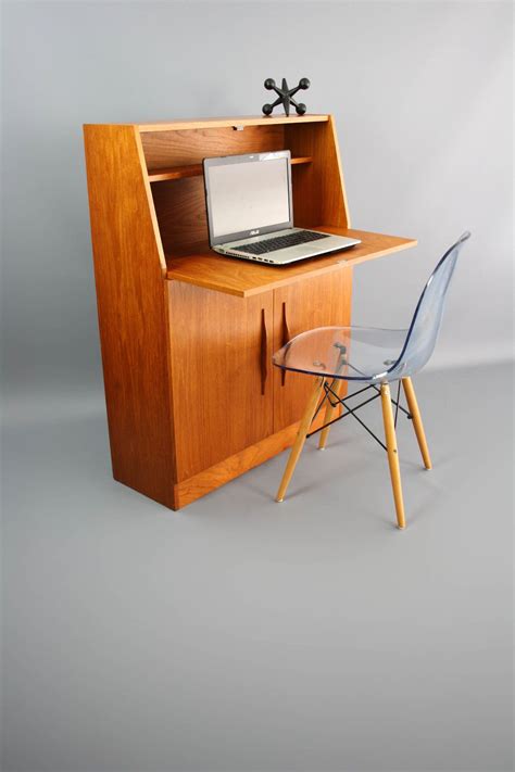 MID Century Vintage Retro Drop Down Desk Study Hall Table Console Sideboard Danish era, VIC ...