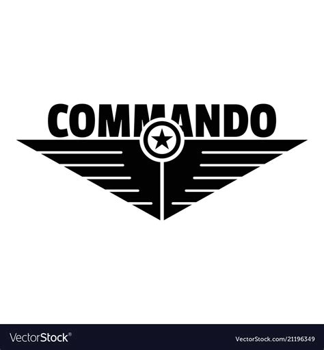 Commando logo simple style Royalty Free Vector Image