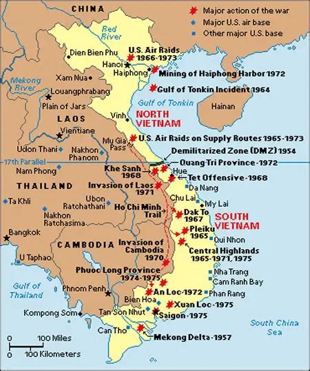 Detailed Map Vietnam War