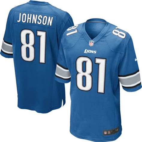 Youth Detroit Lions Calvin Johnson Nike Light Blue Team Color Game Jersey