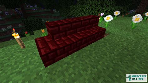 Red Nether Brick Stairs | How to craft red nether brick stairs in ...