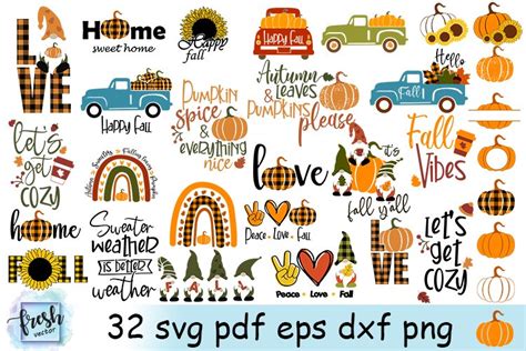 Fall Svg Bundle Pumpkin SVG Bundle Autumn Svg Bundle