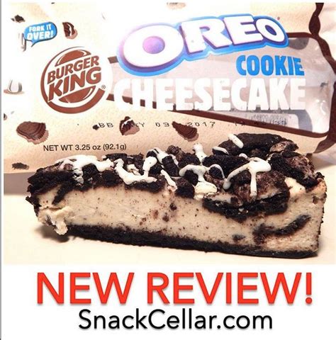 Burger King Oreo Cheesecake | Fast food items, Food, Oreo cheesecake