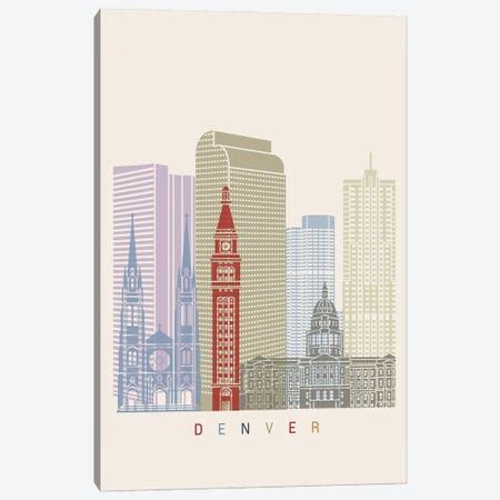 Denver Skyline Canvas Wall Art by WallDecorAddict | iCanvas