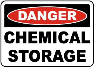 Chemical Storage Signs - Large Selection, Ships Fast