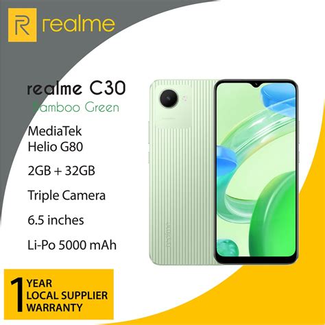 Realme C30 (2GB RAM+32GB ROM)6.5'' Fullscreen Display | 5000mAh Massive ...