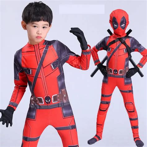 New Halloween Children's Deadpool Costume Kids Anime Costume Movie ...