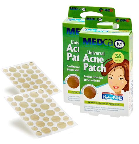 MEDca Universal Acne Pimple Patch Absorbing Cover 36 Count Two Sizes PACK OF TWO ...