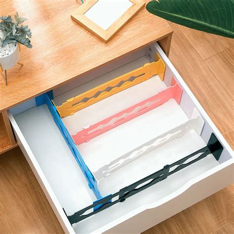 Plastic Adjustable Drawer Dividers organiser Retractable Stretch Storage Partition Board Multi ...