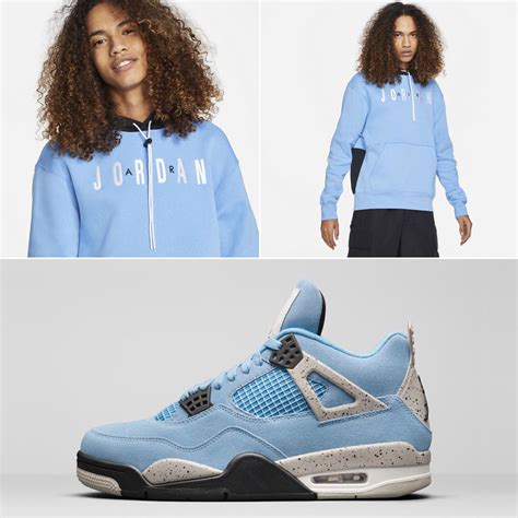 Air Jordan 4 University Blue Hoodie Outfit