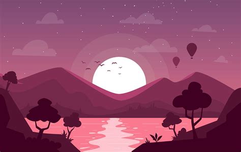 #webdesignvector | Landscape illustration, Landscape design drawings, Art wallpaper