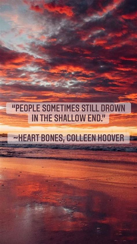 a sunset with the quote people sometimes still drown in the shallow end ...