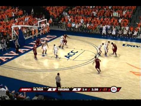 NCAA Basketball 10 Gameplay (PS3) - Virginia Tech at Virginia - YouTube