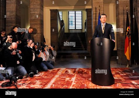 German Defence Minister Karl-Theodor zu Guttenberg speaks during a ...