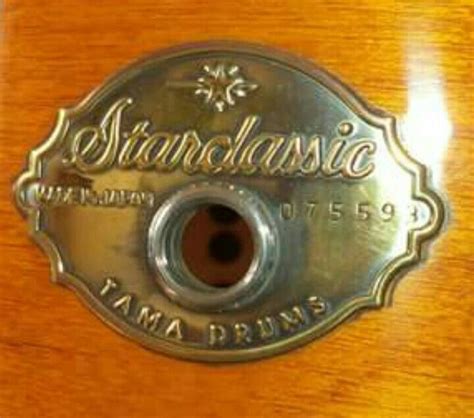 Tama Starclassic badge w/serial | Vintage drums, Drums logo, Snare drum