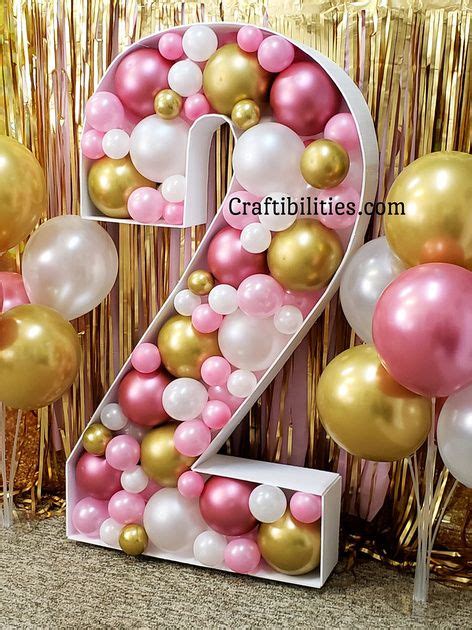 2nd birthday balloon mosaic - Pink & Gold theme | Large party ...