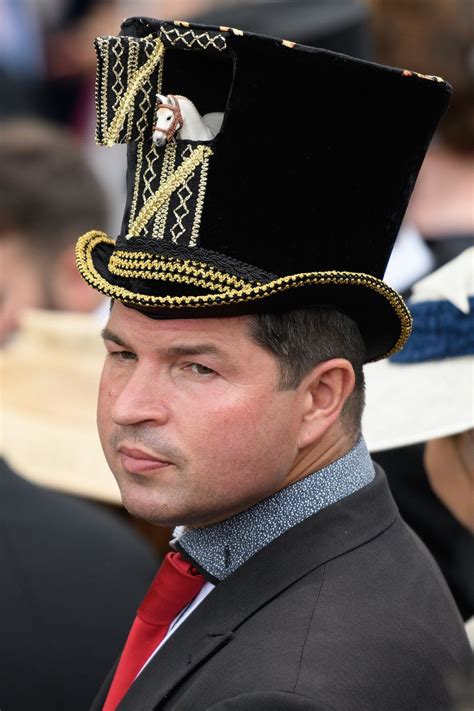 Ascot This man transformed his top hat into a miniature stable. | Royal ascot hats, Royal ascot ...