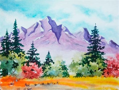 Landscape original handmade painting mountain colorful | Etsy in 2021 ...