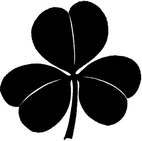 Shamrock Clip Art Black And White