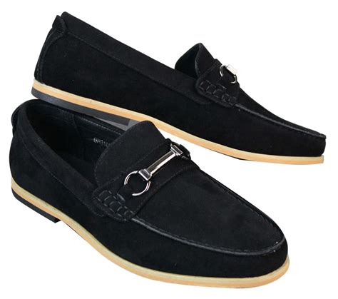 Mens Slip On Buckle Horsebit Driving Shoes Loafers Retro Smart Casual ...