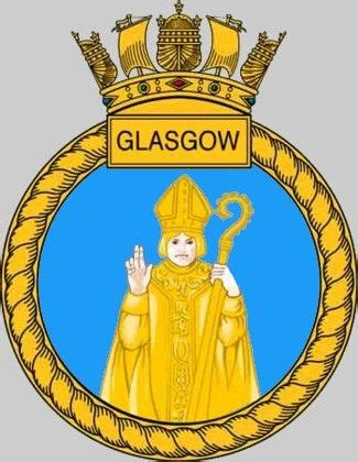 Insignia crest: HMS Glasgow | Royal navy ships, Royal navy, Navy