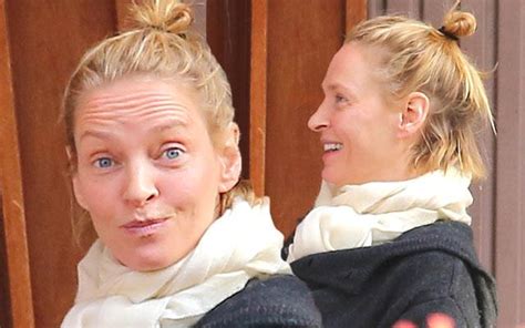 Uma Thurman Goes Makeup Free On NYC Lunch Date