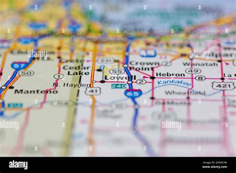 Lowell indiana map hi-res stock photography and images - Alamy